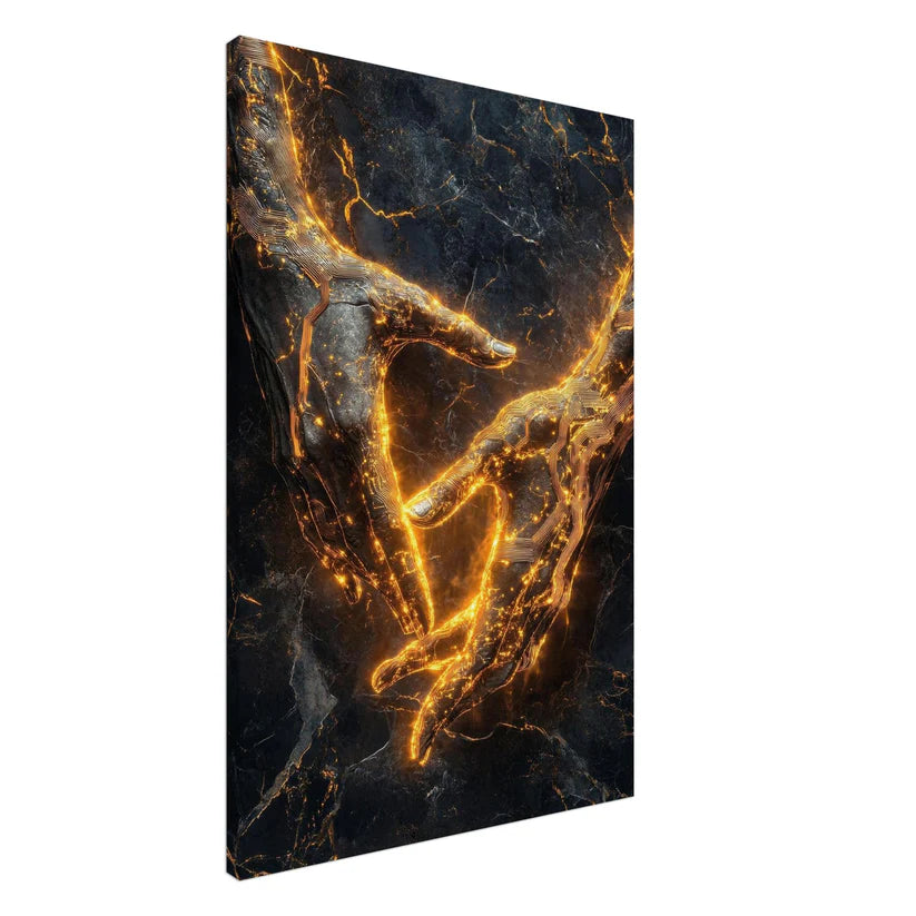 Eternal Connection – Quadro Astrale Oro e Marmo Nero
