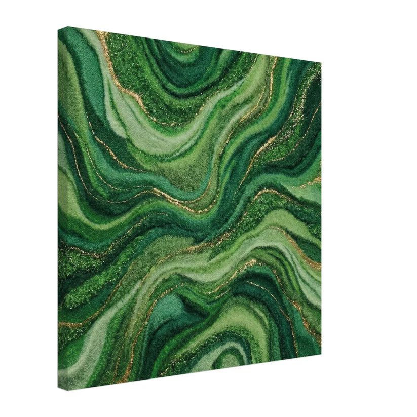 Emerald Flow: Astratto Marmo Verde e Oro