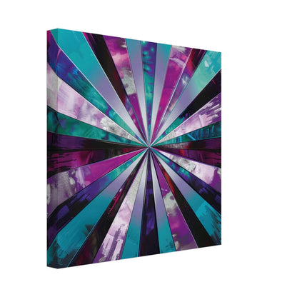 Cosmic Prism: Astratto Geometrico Purple & Teal