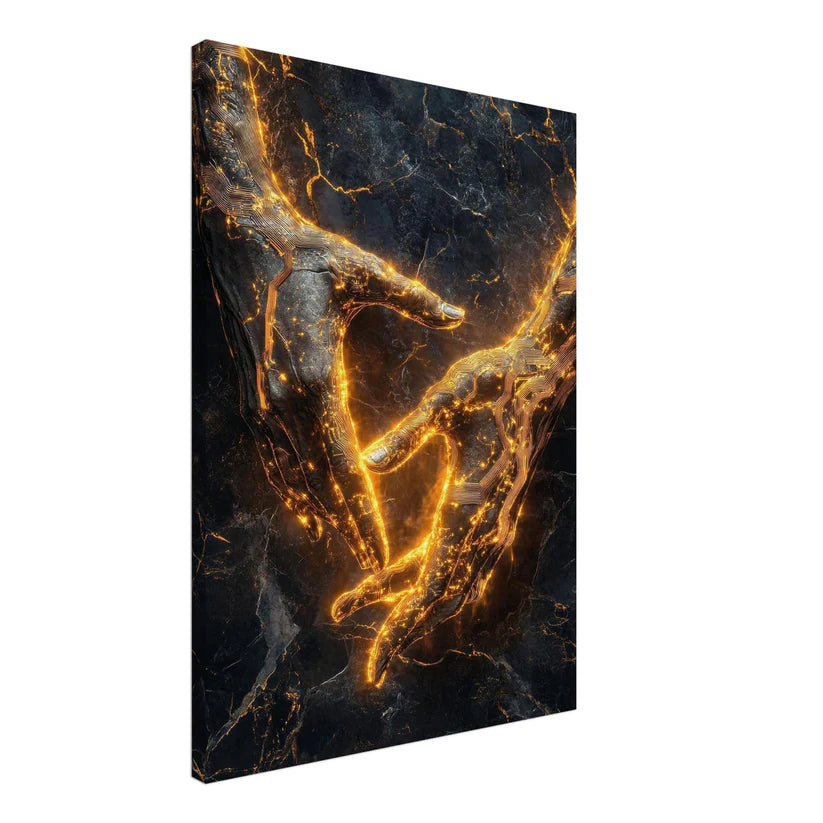 Eternal Connection – Quadro Astrale Oro e Marmo Nero