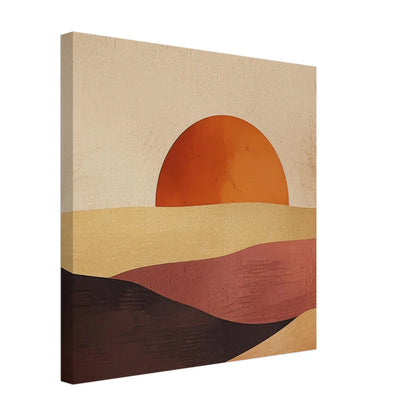 Sunset Dunes: Paesaggio Astratto Boho Oro e Terracotta