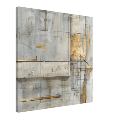 Architectural Blueprint: Astratto Cemento e Oro