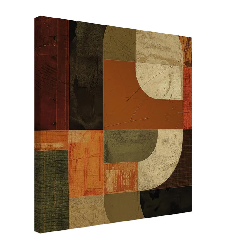 Heritage Block: Astratto Geometrico Terra e Ocra