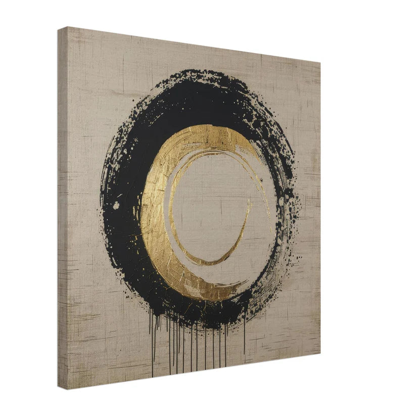 Aura Gold: Astratto Radiale Oro e Nero