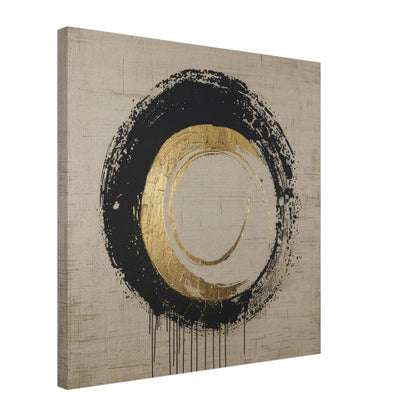 Aura Gold: Astratto Radiale Oro e Nero