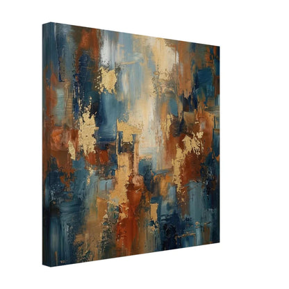 Industrial Gold: Astratto Materico Blu e Bronzo