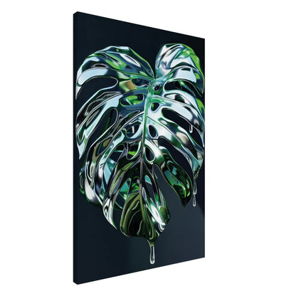 Chrome Jungle – Monstera Metallica con Effetto Liquid Drop