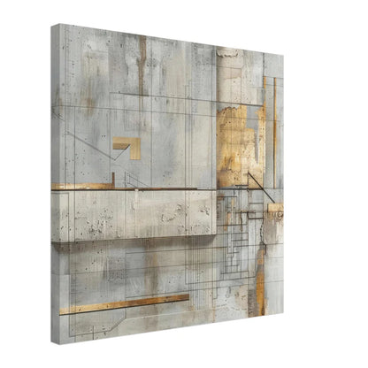 Architectural Blueprint: Astratto Cemento e Oro