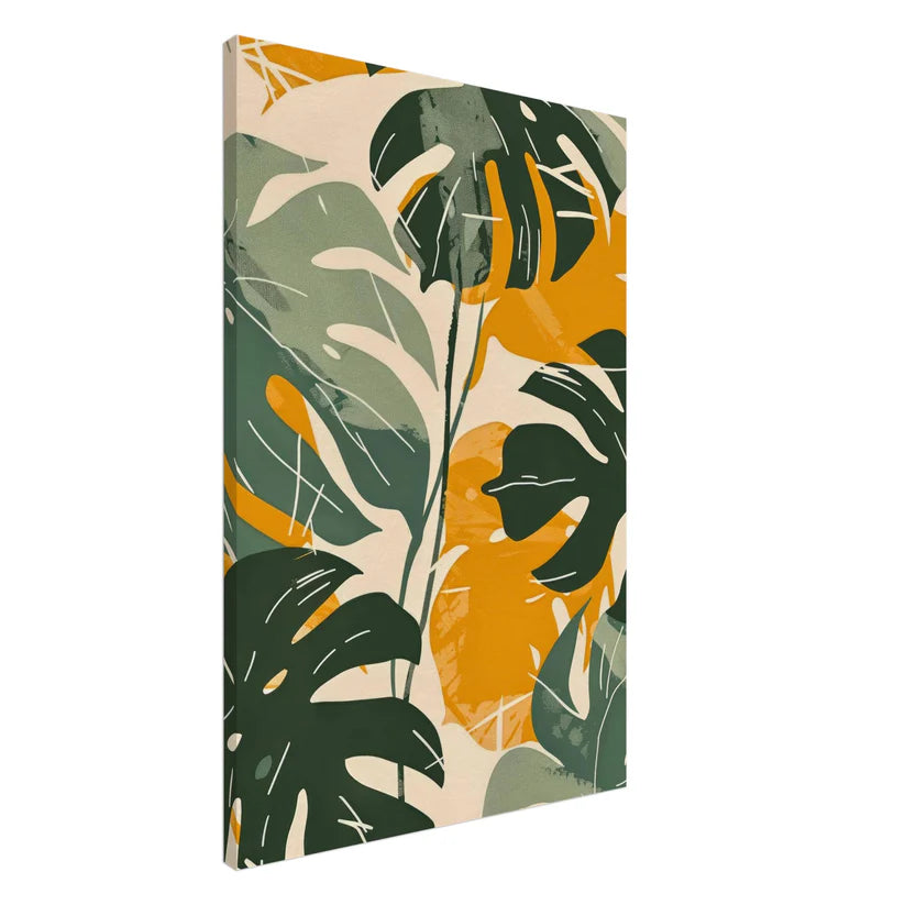 Quadro Botanico Moderno Monstera – Giungla Urbana Ocra
