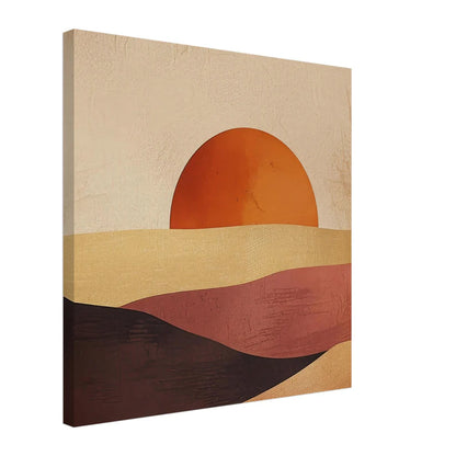 Sunset Dunes: Paesaggio Astratto Boho Oro e Terracotta