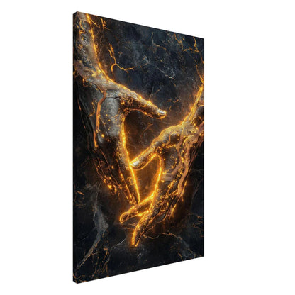 Eternal Connection – Quadro Astrale Oro e Marmo Nero