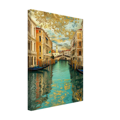 Venise Pont du Rialto Or et Turquoise - Reflets du Rialto
