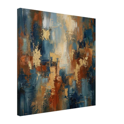 Industrial Gold: Astratto Materico Blu e Bronzo