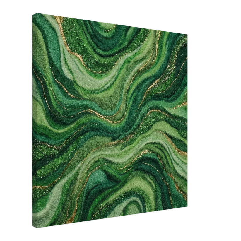 Emerald Flow: Astratto Marmo Verde e Oro