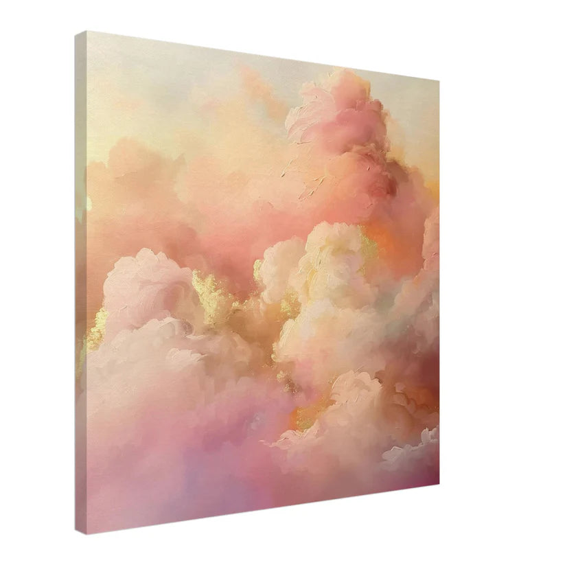 Ethereal Clouds: Astratto Nuvole Rosa e Oro