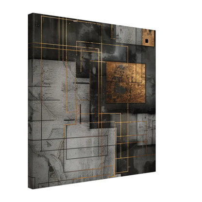 Golden Grid: Astratto Geometrico Industriale e Oro