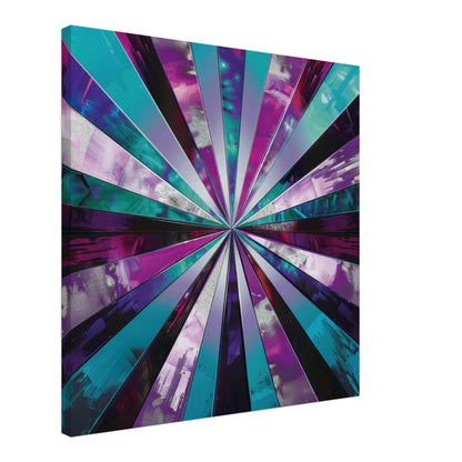 Cosmic Prism: Astratto Geometrico Purple & Teal
