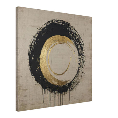 Aura Gold: Astratto Radiale Oro e Nero
