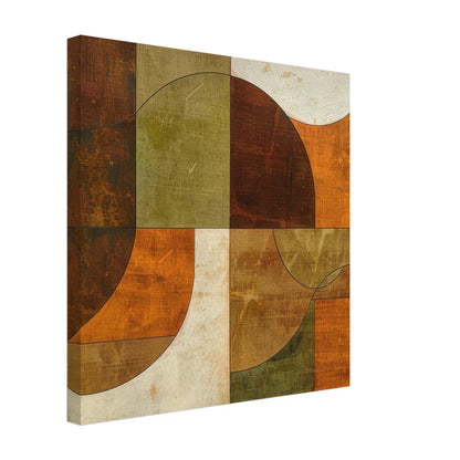 Geometric Rust: Astratto Materico Terracotta e Salvia