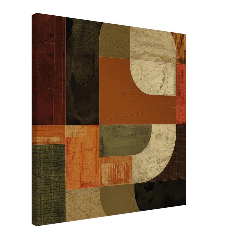 Heritage Block: Astratto Geometrico Terra e Ocra