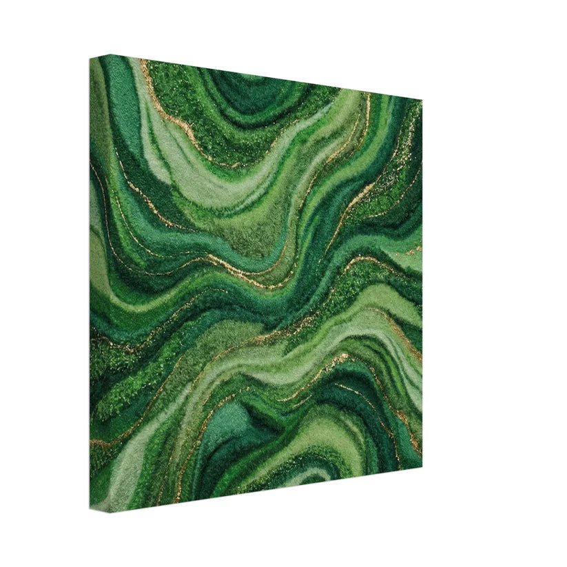 Emerald Flow: Astratto Marmo Verde e Oro