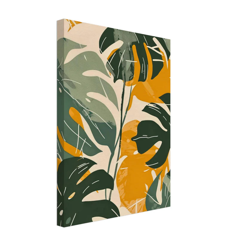 Quadro Botanico Moderno Monstera – Giungla Urbana Ocra
