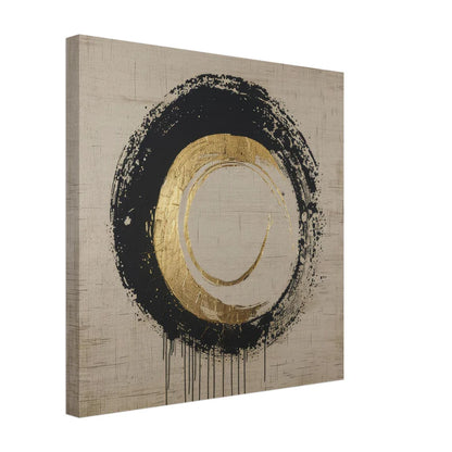 Aura Gold: Astratto Radiale Oro e Nero
