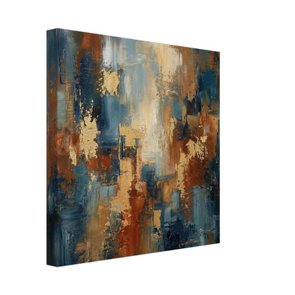 Industrial Gold: Astratto Materico Blu e Bronzo