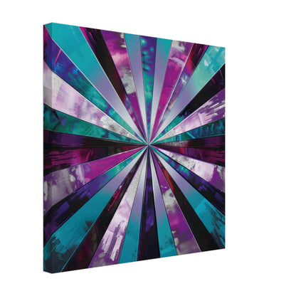 Cosmic Prism: Astratto Geometrico Purple & Teal