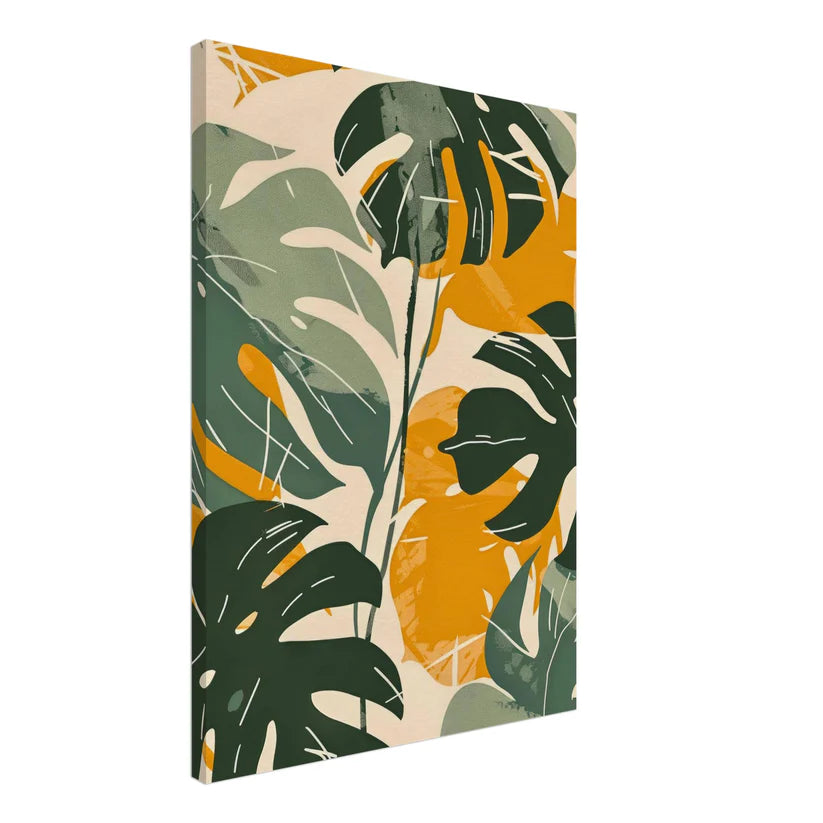Quadro Botanico Moderno Monstera – Giungla Urbana Ocra