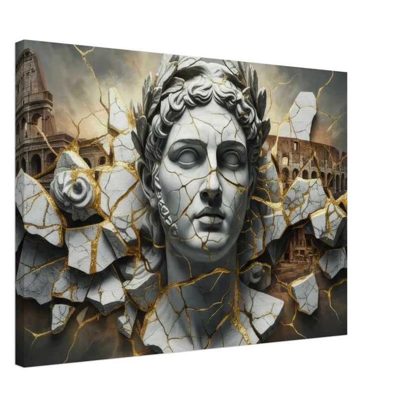Imperium Kintsugi – Tela Materica Luxury con Dettagli Oro