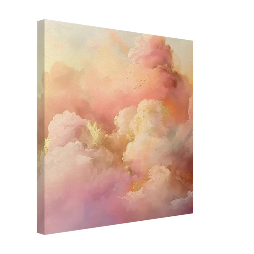 Ethereal Clouds: Astratto Nuvole Rosa e Oro