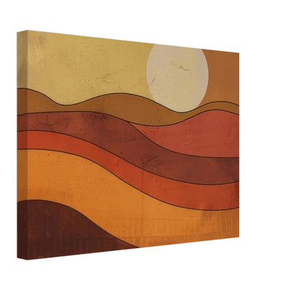 Sole Rosso - Arte Orientale Moderna con Dettagli Oro
