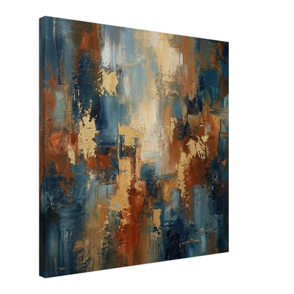 Industrial Gold: Astratto Materico Blu e Bronzo
