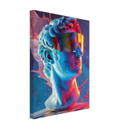Cyber David – Visione Futuristica Neon