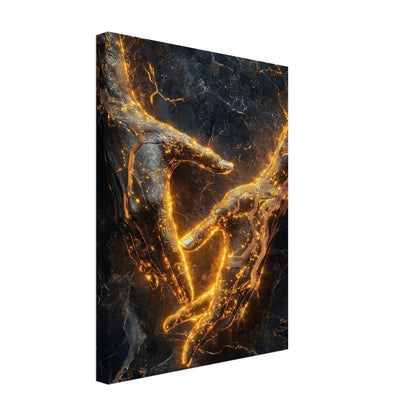 Eternal Connection – Quadro Astrale Oro e Marmo Nero