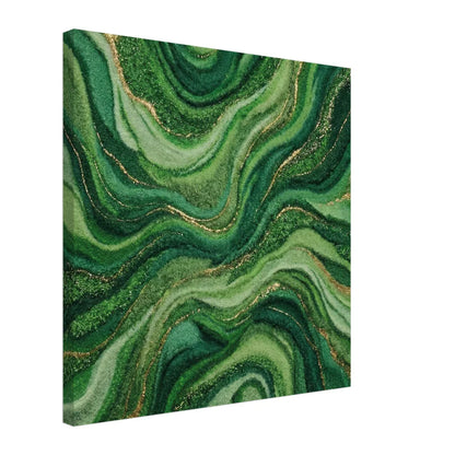 Emerald Flow: Astratto Marmo Verde e Oro