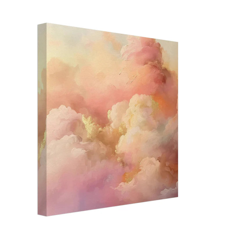 Ethereal Clouds: Astratto Nuvole Rosa e Oro