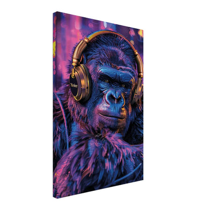 Urban Beats – Gorilla Pop Art con Cuffie Gold & Neon
