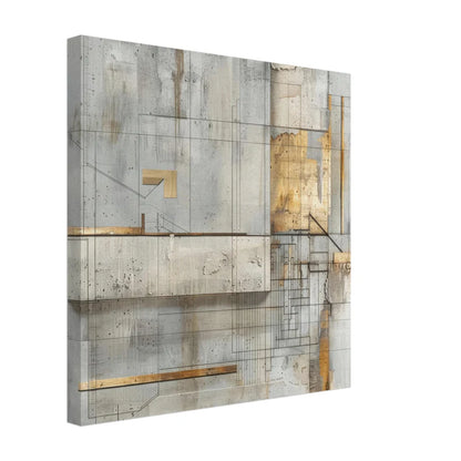 Architectural Blueprint: Astratto Cemento e Oro