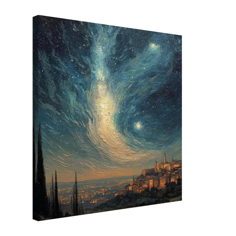 Cypress Dreams: Paesaggio Stellato Materico tra i Borghi