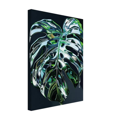 Chrome Jungle – Monstera Metallica con Effetto Liquid Drop