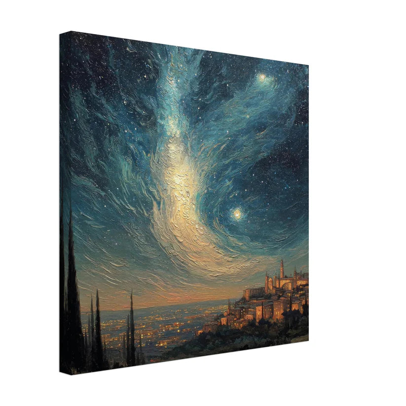 Cypress Dreams: Paesaggio Stellato Materico tra i Borghi
