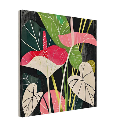 Tropical Noir: Illustrazione Botanica Anthurium