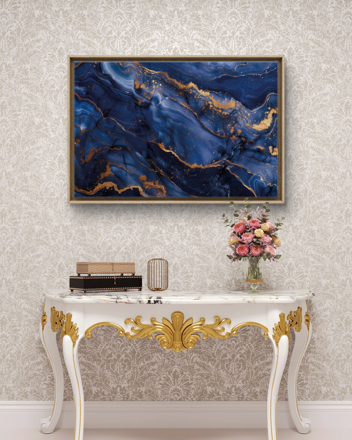 Blue Gold Marble – Lusso Astratto